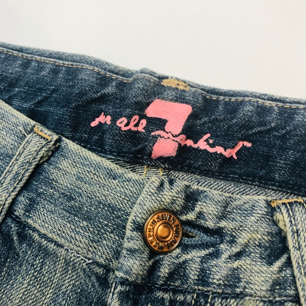 [7FAM] Distressed "A" Pocket Bootcut Jeans - Picture 4 of 6